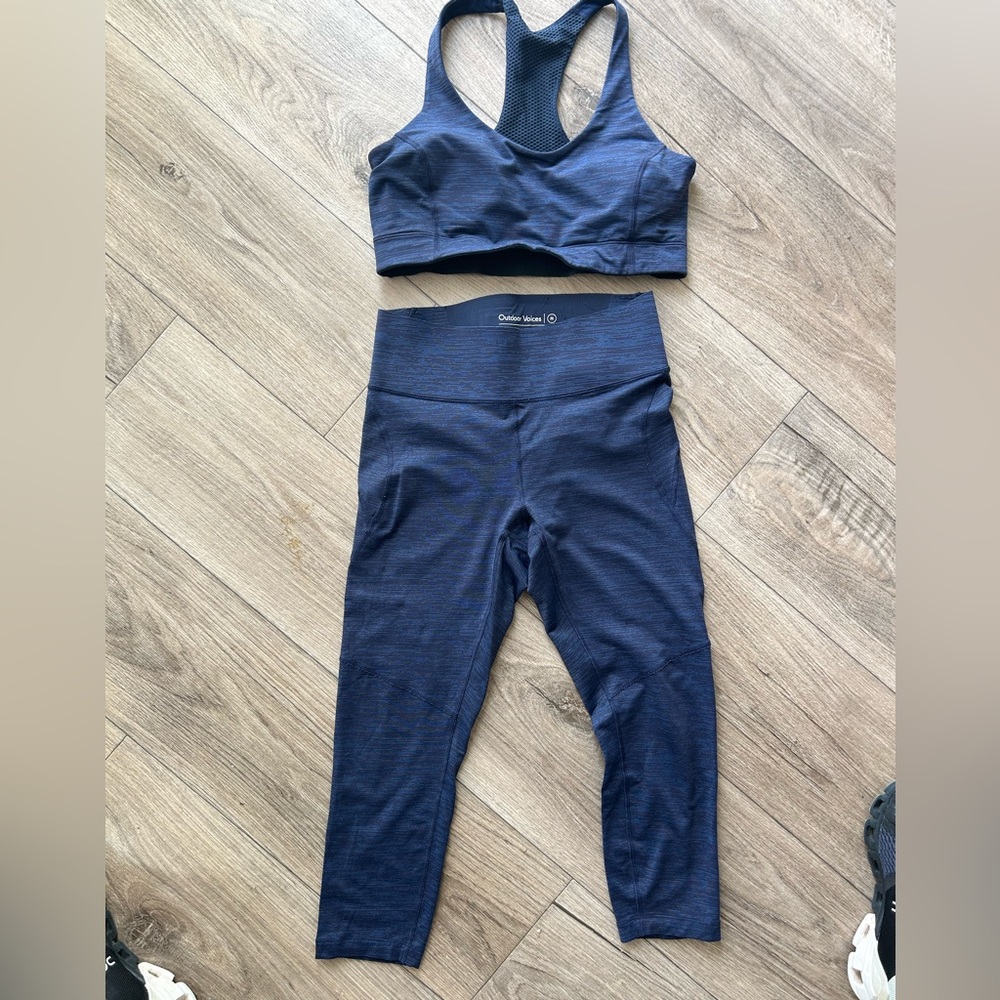 Outdoor Voices Navy Blue Activewear Set